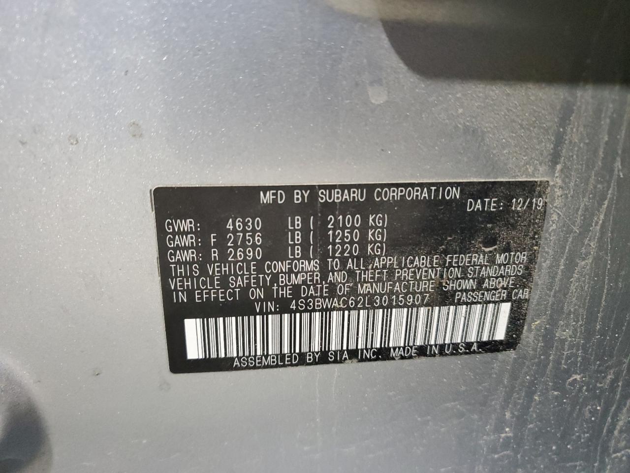 Subaru Legacy Premium Image 9