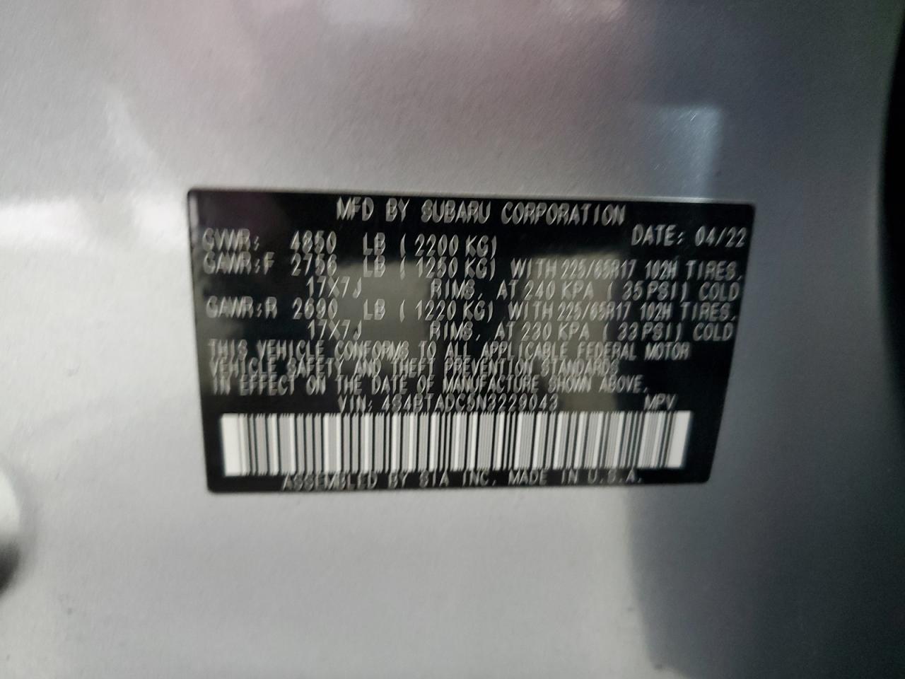 Subaru Outback Premium Image 9