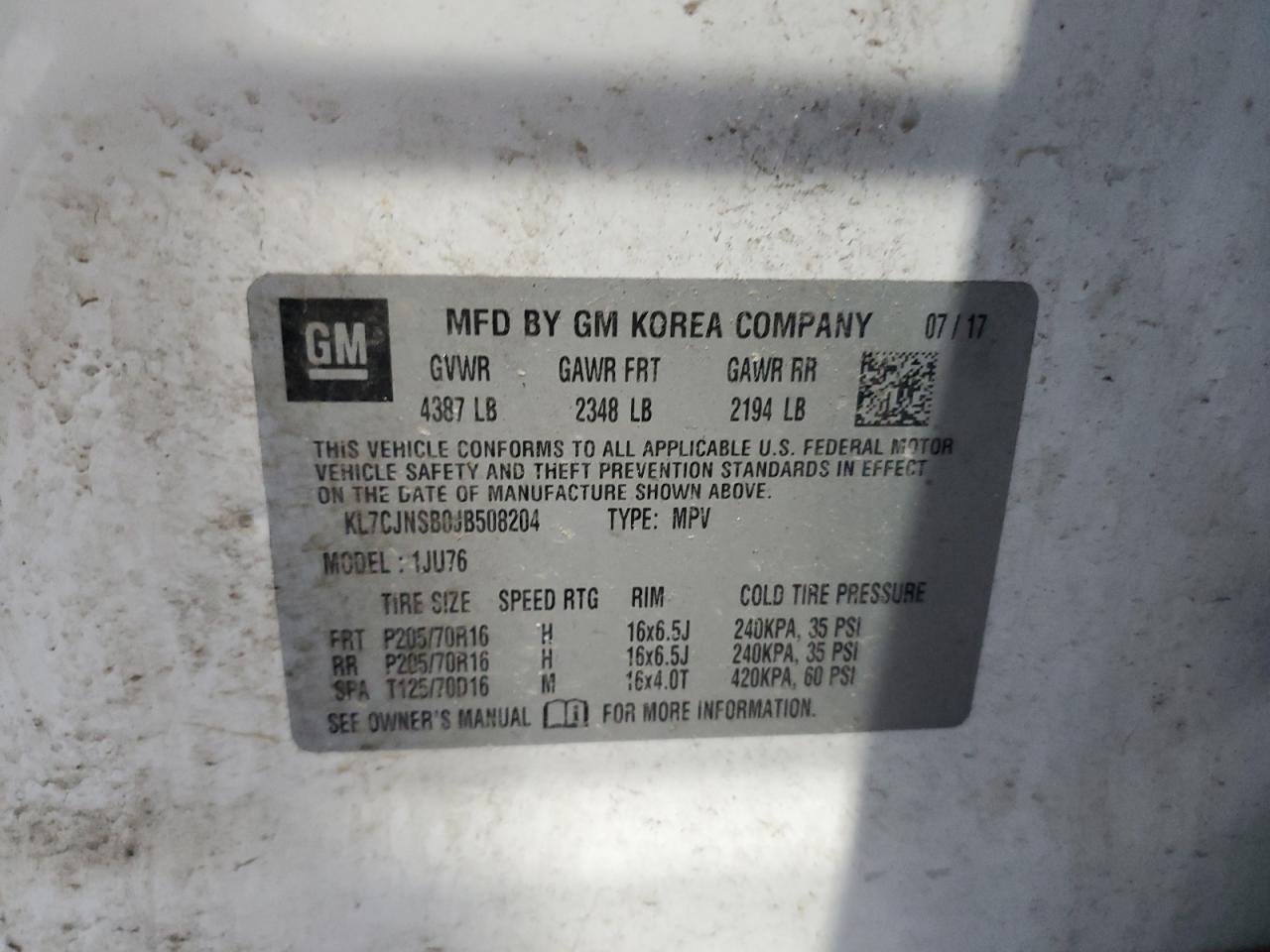 Chevrolet Trax Ls Image 13