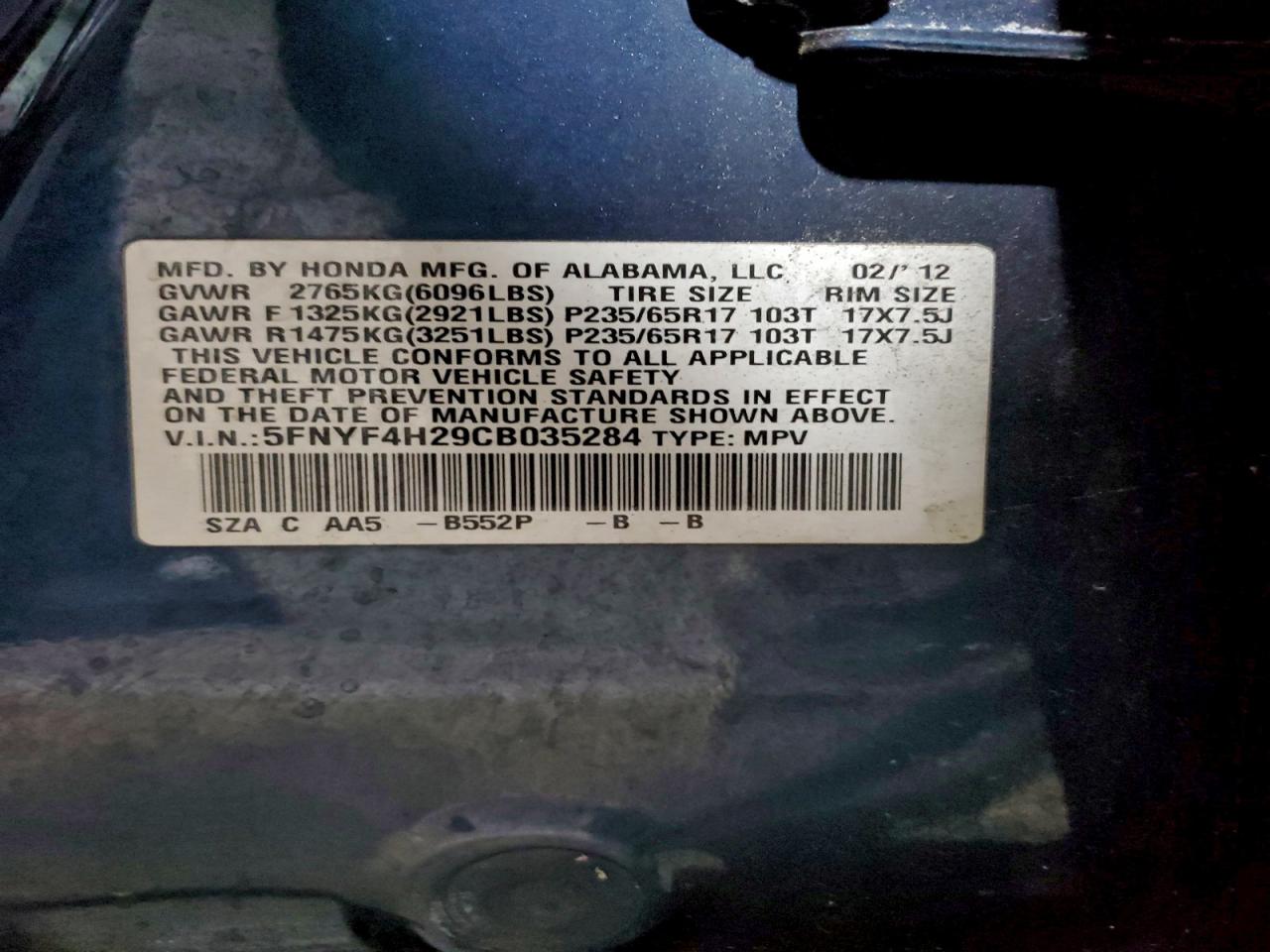 Honda Pilot Lx Image 9