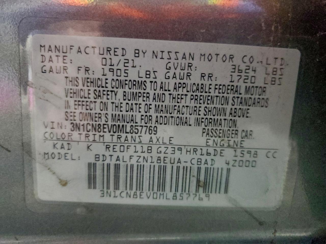 Nissan Versa Sv Image 3