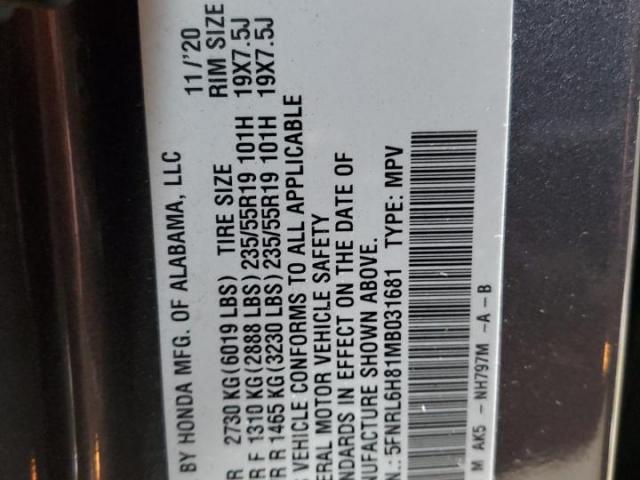 Honda Odyssey Touring Image 3