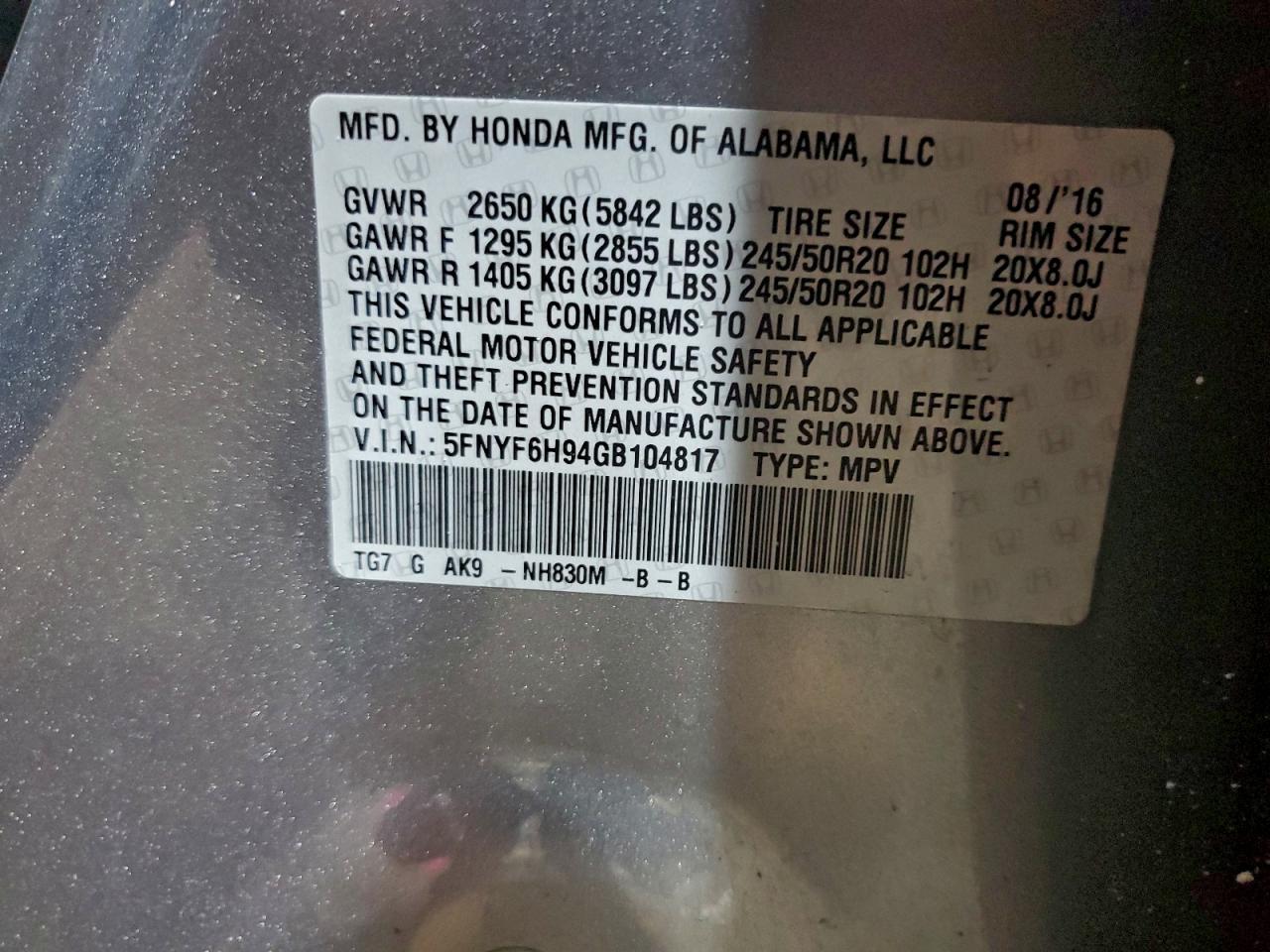 Honda Pilot Touring Image 11