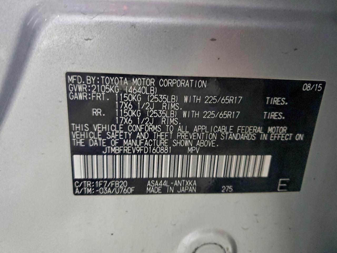 Toyota RAV4 Le Image 13