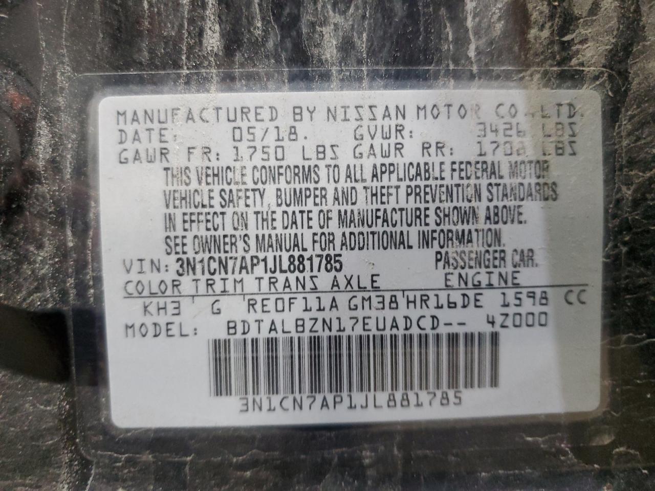 Nissan Versa S Image 6