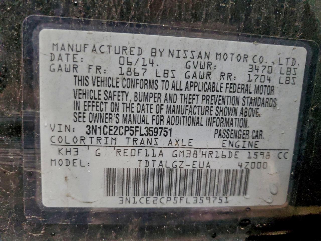 Nissan Versa S Image 12