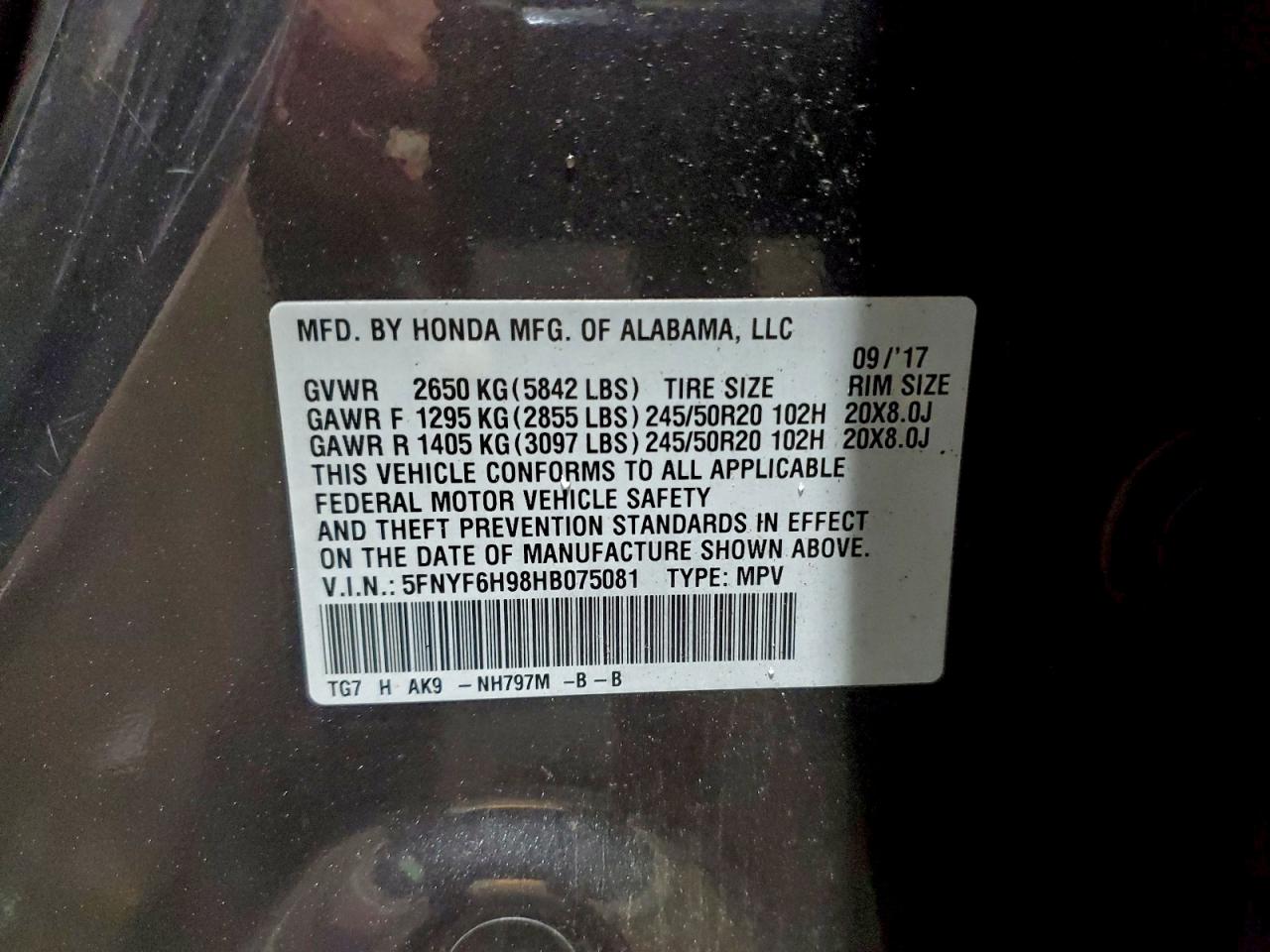 Honda Pilot Touring Image 2