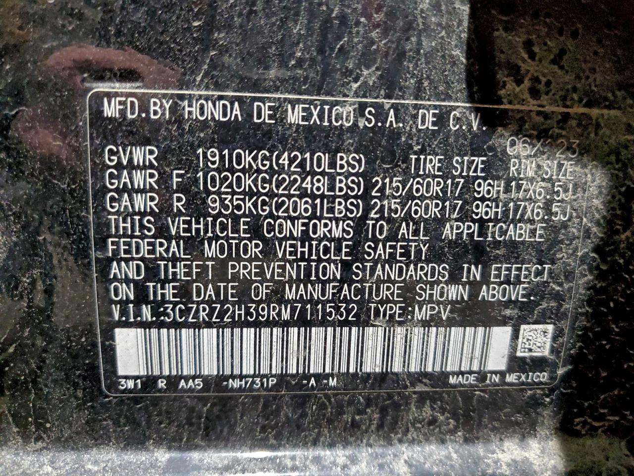 Honda HR-V Lx Image 5